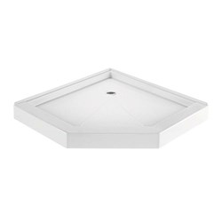 SB42NA-WH MTI Shower Base Neo Angle Center Drain 42 in X 42 in Wh ,
