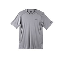 Milwaukee Tool 414G-2X WORKSKIN™ Lightweight Performance Shirt - Short Sleeve - Gray 2X ,