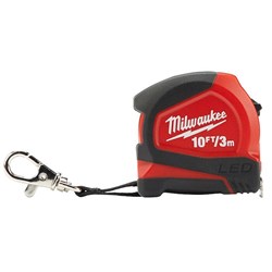 48-22-6601 Milwaukee 10Ft/3M Keychain Tape With Led ,