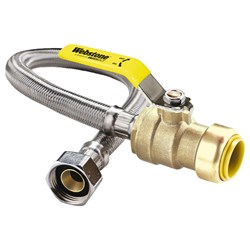 3/4 Pro-Connect ProPush - Water Heater Connectors w/Ball Valves ,