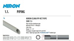 6 SDR 11 Niron Clima PP-RCT Fiber Glass Pipe Multilayer 20 FT ,N20P