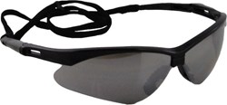 NSGSB Nemesis Safety Glasses w/ Smoke Mirror Lens and Black Frame ,G30012,SG