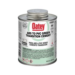Oatey&#174; 16 Ounce ABS to PVC Transit Green Cement ,30925,OT16
