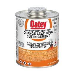 Oatey&#174; 32 Ounce CPVC Orange Lava Hot Cut-In Cement ,