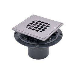 Oatey&#174; PVC Square Low Profile Drain Stainless Steel Snap-In Strainer with Ring ,42237,OSD,SDK,PSD,SDK,JOND50134,TSD