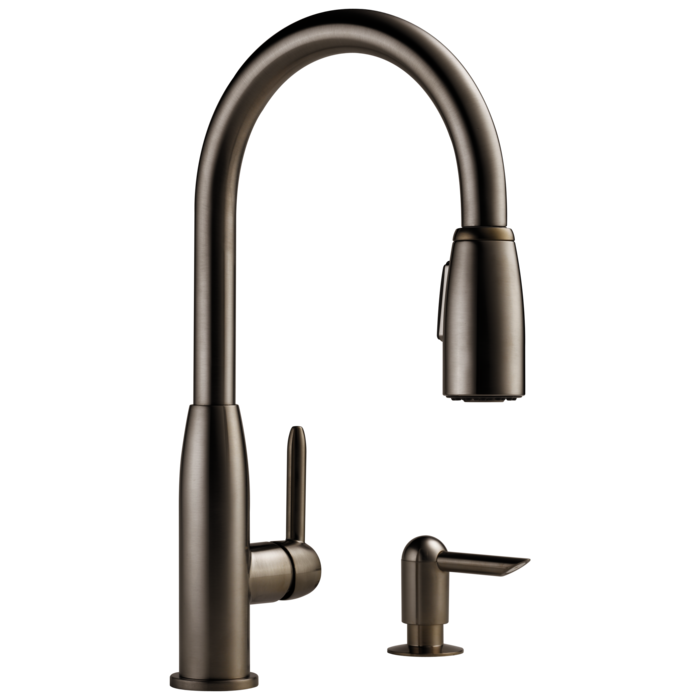 P188103LF-SSSD  Stainless Apex Single Handle Kitchen Pull-Down With Soap Dispenser 