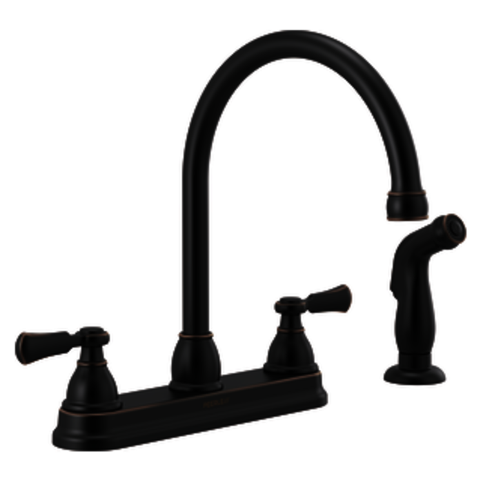 P2865Lf-Ob  Elmhurst Two-Handle Kitchen Faucet With Spray 