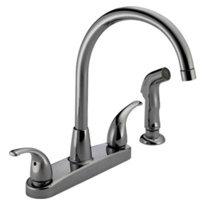 P299578LF  Chrome Tunbridge Two Handle Kitchen Faucet 