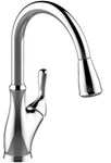 P4A-151C Matco-Norca Angelic Single Handle Cp Kitchen Faucet High Arc Spout W/Pulldown Spray Metal Lever Handle Ceramic Cartridge Integrated Supply Lines 1-3 Hole Install Deck Plate Included ,