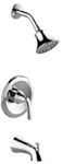 P4A-730Cjp Matco-Norca Angelic Single Handle Cp Tub &amp; Shower Trim Only Metal Slip On Diverter Spout Metal Lever Handle Showerhead With Brass Ball Joint Less Rough In Valve Job Pack ,P4A-730CJP