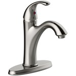 P4L-500BNF Single Handle Lavatory Faucet, Single Hole Or Three Hole Mount, Deckplate Included, Integrated Supply Lines, 50/50 Push Pop-Up, Ceramic Cartridge, 1.5 Gpm, Brushed Nickel ,082647223790