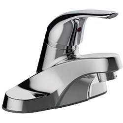 P4L-505CP Single Handle 4&quot; Centerset Lavatory Faucet, Plastic Push Pop-Up, Washerless, 1.2 Gpm, Chrome ,082647223783
