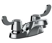 P4L-405CLB Two Handle 4&quot; Centerset Lavatory Faucet, Wrist Blade Handles, Quick Mount Installation, Less Pop-Up, Washerless, 1.2 Gpm, Chrome ,082647223844