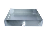 Joval A7242440104 A/C Condensate Safety Drain Pan 24 x 24 x 4 x 1 Inch Metal Nipple ,A7242440104,WHP,24X24X4
