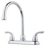 G136-2000 Pfist Series ADA Pol Chrome LF 8 in Centerset 3 Hole 2 Handle Kitchen Faucet ,G1362000