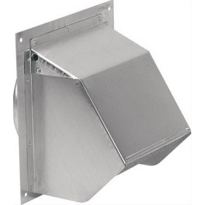 641 Wall Cap 5-1/2 in 9 in Aluminum Finish Natural For 6.000 in Round Duct 