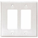 Eaton Wiring 2052LA-BOX Wall Plate 2G Decorator Thermoset Mid Light Almond 032664582530 ,