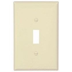 Eaton Wiring PJ1A Wall Plate 1G Toggle Poly Mid Almond 032664751240 ,032664751240