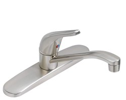 P4C-100SS 8 SATIN NICKEL SINGLE LEVER DECK FAUCET SOLID LEVER HANDLE-EURO DESIGN (MATCL100SS) ,P4C-100SS,82647145788,P4C100SS,CL-100SS,CL-100SS,MATCL100SS