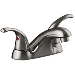 P4L-400BNF Two Handle 4&quot; Centerset Lavatory Faucet, Quick Mount Installation, 50/50 Push Pop-Up, Ceramic Cartridges, 1.2 Gpm, Brushed Nickel ,082647223509