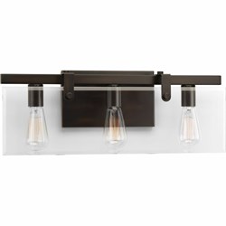 P300107-020 Antique Bronze Glayse Three-Light Bath & Vanity ,P300107-020