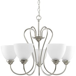 P4666-09 Brushed Nickel Heart Collection Five-Light Chandelier ,P4666-09