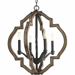 P4766-71 4-60W CAND CHANDELIER ,P4766-71,PRL94476671