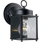 P5607-31 Textured Black Flat Glass Lantern One-light Wall Lantern 
