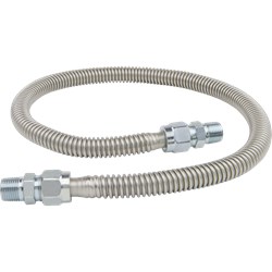 1/2 in. MIP x 1/2 in. MIP, 36 in. Length Stainless Steel Gas Connector (125,000 BTU) ,