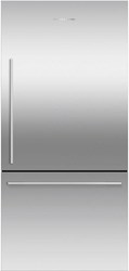 32 In Bottom Mount Refrigerator Freezer 17.1 Cu Foot Stainless Steel Ice Only Right Hinge Counter Depth Contemporary ,822843258017