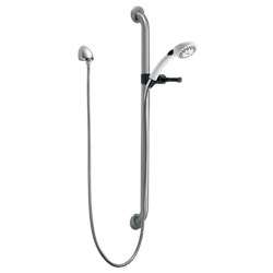 Commercial HDF&#174;: Single-Setting Hand Shower w/ Grab Bar &amp; Elbow ,