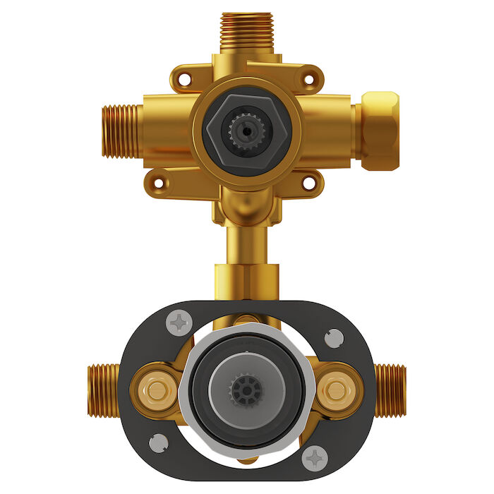 RU521 Flh 2-Way Integrated Shower Diverter Rough-In Valve With Pressure Balance Valve Cartridge 