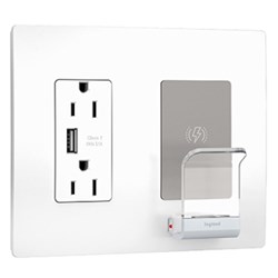RWC826USBWCCV2 Pass &amp; Seymour White Radiant Wireless Receptacle and Phone Charger ,USB,CHARGER,RADIANT,P&S,WIRELESS