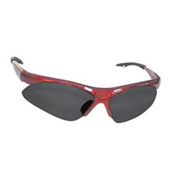 540-0001 SAS Diamondback Safety Glasses Red Frame Gray Lens Polybag ,