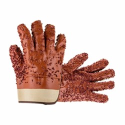 6530 Red PVC Chip Gloves - Jersey Lining - Lrg ,6530