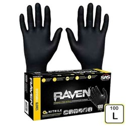 66518 L Raven Powder Free Nitrile 6 Mil Glove ,66518,PBL,SASL,PPE
