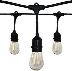 S8020 24 ft LED String Lights 12 LED Filament Lamps W/Plug ,