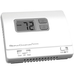 SC2000L Thermostat 1-Stage Heat/1-Stage Cool Or Heat Pump Backlit Battery. ,
