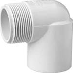 3/4 X 1 Lead Free Pvc 90 Red Street Elbow Pipe Fitting Mpt X Soc Schedule 40 ,