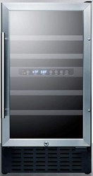 SWC182Z Summit 18 in Wide Built-In Undercounter Dual Zone Wine Cellar With Digital Controls ,