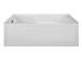 MBSIS6036-WH-LH MTI 60 in X 36 in White Left Hand Drain integral Skirted Soaker W/Integral Tile Flange-Basics - MTIMBSIS6036WHLH