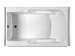 MBSIS6036-WH-LH MTI 60 in X 36 in White Left Hand Drain integral Skirted Soaker W/Integral Tile Flange-Basics - MTIMBSIS6036WHLH