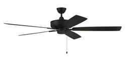 S60FB5-60FBGW 60 in Ceiling Fan w/Blades Flat Black ,