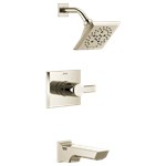 T14499-PN Polished Nickel Delta Pivotal: Monitor&#174; 14 Series H2Okinetic&#174; Tub and Shower Trim ,