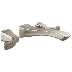 T3552LF-SSWL Delta Stainless Tesla Two Handle Wall Mount Bathroom Faucet Trim ,T3552LF-SSWL,34449763882