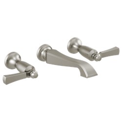 Delta Dorval™: Two Handle Wall Mount Bathroom Faucet Trim Only ,