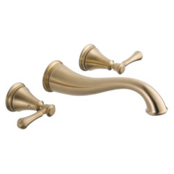 T3597Lf-Czwl Delta Cassidy Two Handle Wall Mount Bathroom Faucet Trim ,