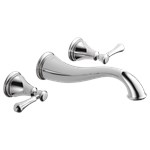 Delta Cassidy™: Two Handle Wall Mount Bathroom Faucet Trim ,