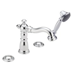 T4755-Lhp Delta Victorian Roman Tub With Hand Shower Trim Less Handles ,T4755-LHP,T4755LHP,4756-LHP,4756LHP,D4756LHP