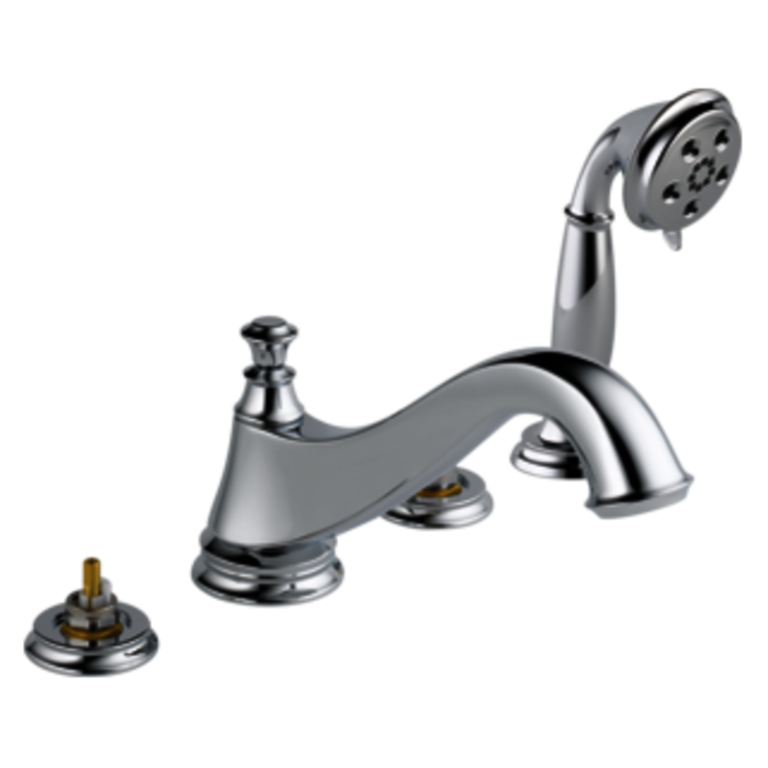 T4795-Lhp Csidy Roman Tub Trim With Hand Shower Low Arc Spout Less Handles 